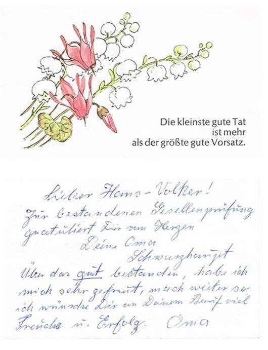 Malerische Wohnideen - Oma Brief